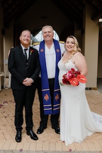 Wedding ceremony by Dr. Gerrit Rademeyer in Jan Kempdorp