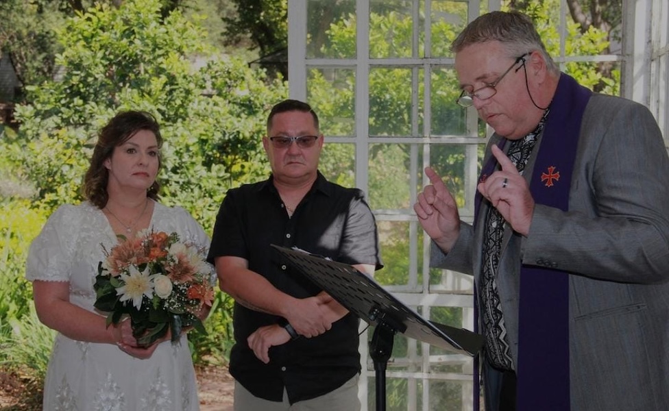 Wedding ceremony by Dr. Gerrit Rademeyer in Jan Kempdorp